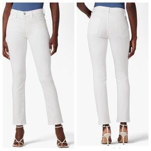 Hudson Nico Mid-Rise Straight Ankle Jeans White Size 31 NWT